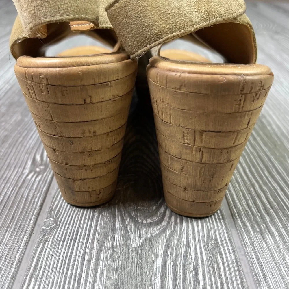 A.GIANNETTI Italian Platform Wedge Women's size 8.5 Tan Cork